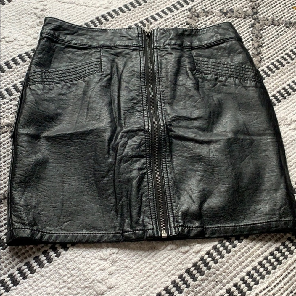 Faux Leather Skirt